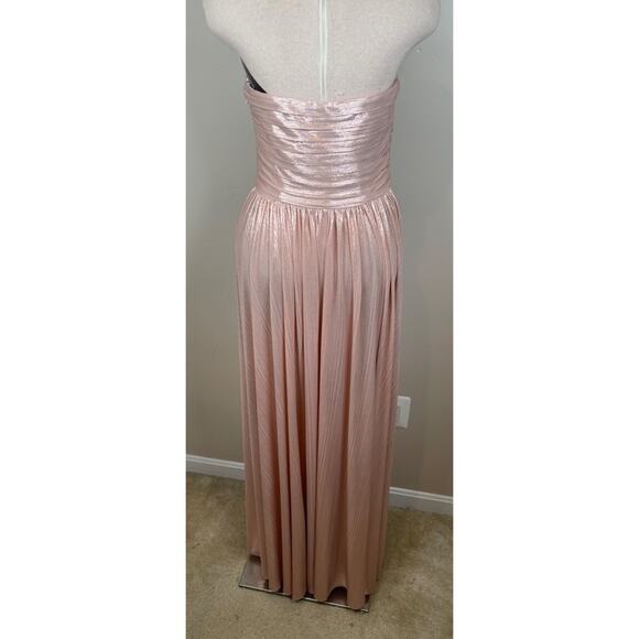 Retrofete Madeleine Strapless Ruched Pleated Plunging Bustier Maxi Dress Size M - Picture 8 of 10